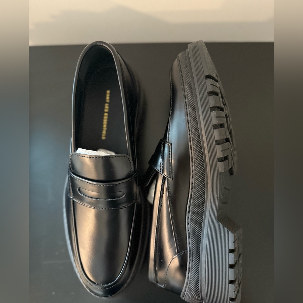 NWT Black Italian Leather Loafers - Size 10 US/41 EU